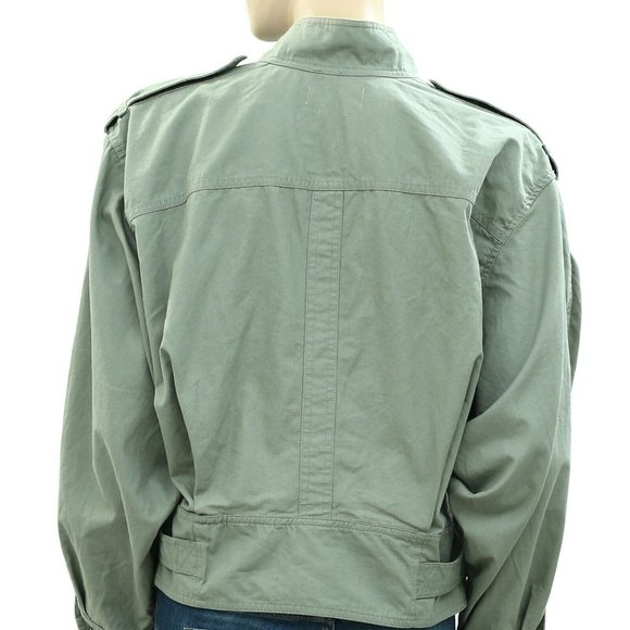 Etoile Isabel Marant Zonca Jacket Cotton Overall Utility Green M New - Picture 10 of 11